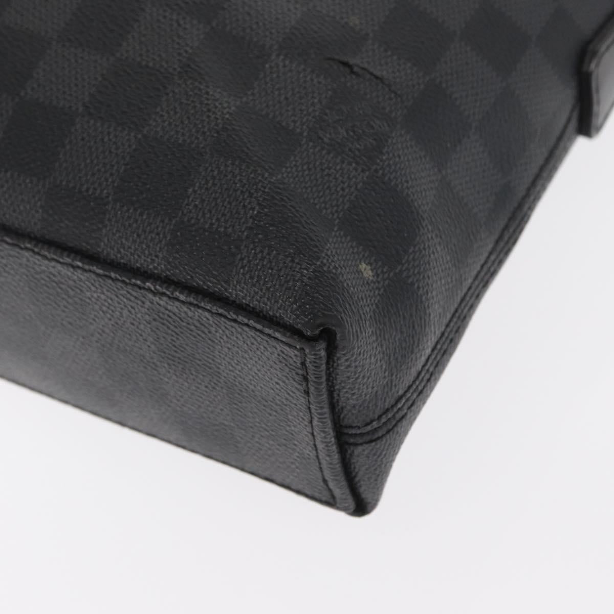 LOUIS VUITTON Damier Graphite Porte Documents Jules Bag 2way N48224 Auth ka1086