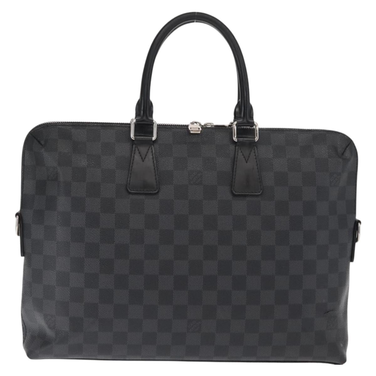 LOUIS VUITTON Damier Graphite Porte Documents Jules Bag 2way N48224 Auth ka1086
