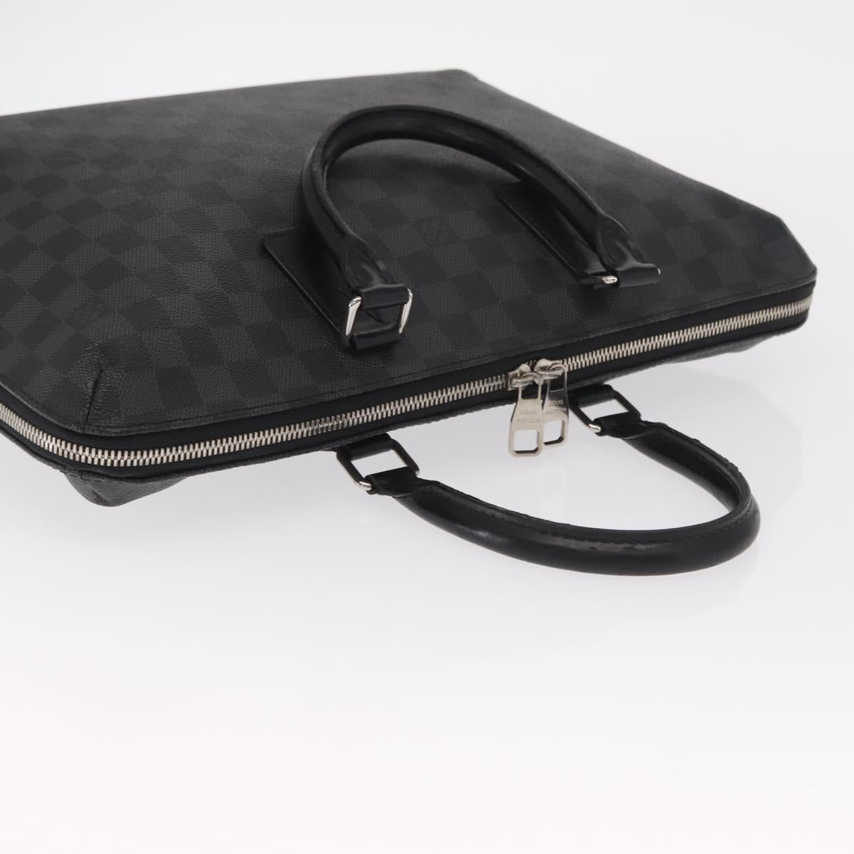 LOUIS VUITTON Damier Graphite Porte Documents Jules Bag 2way N48224 Auth ka1086