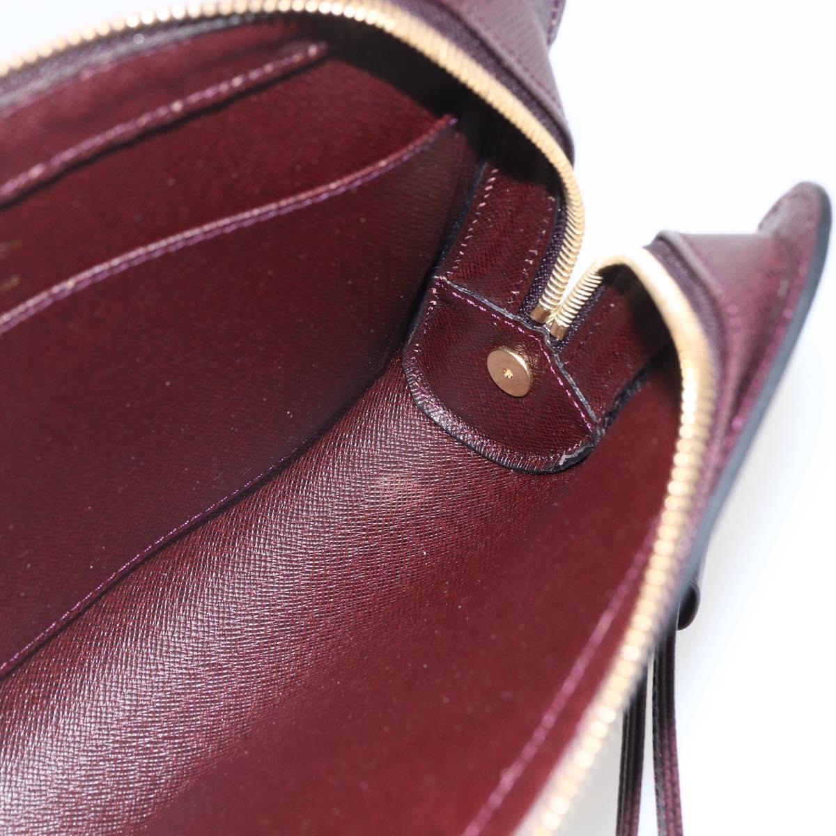 LOUIS VUITTON Taiga Baikal Clutch Bag Acajou M30186 LV Auth ka1091