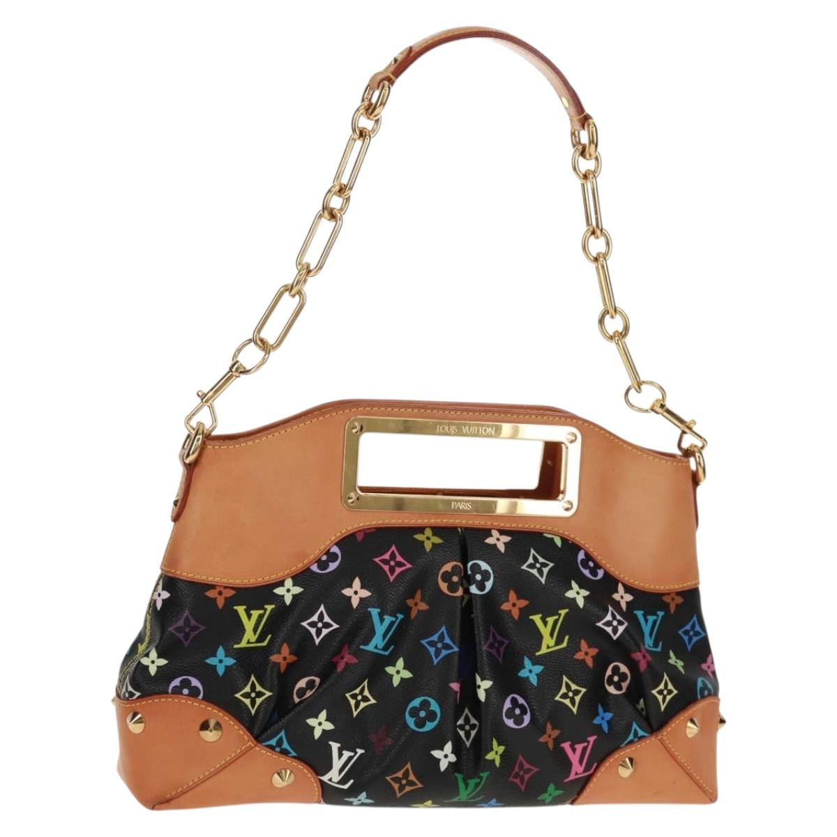 LOUIS VUITTON Monogram Multicolor Judy MM Bag 2Way Black M40256 Auth ka1093V