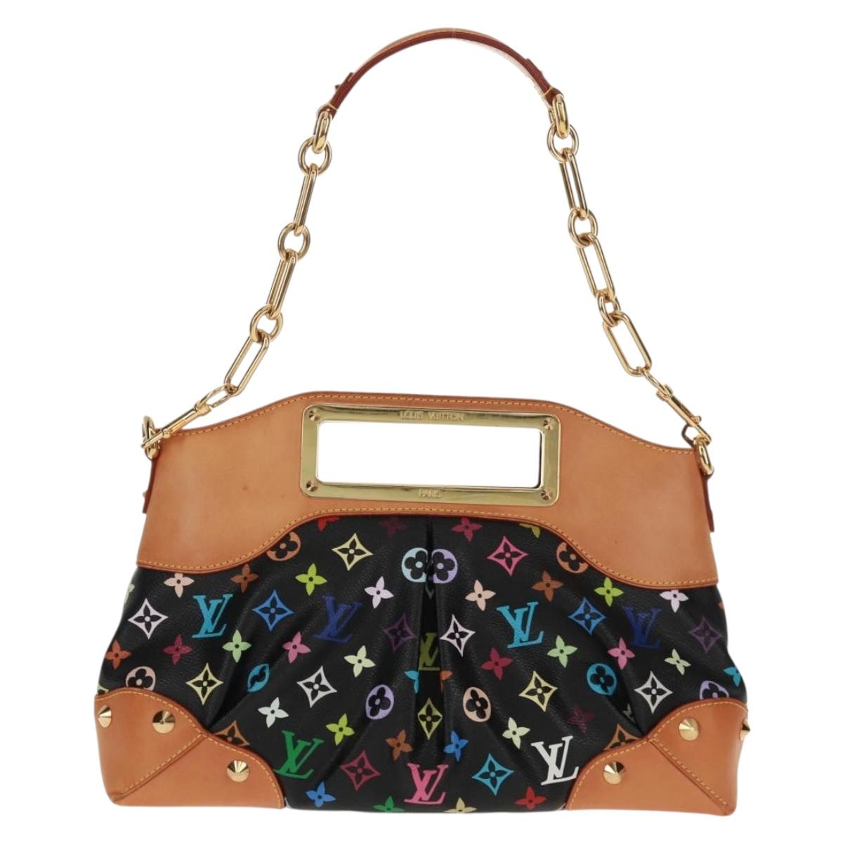 LOUIS VUITTON Monogram Multicolor Judy MM Bag 2Way Black M40256 Auth ka1093V