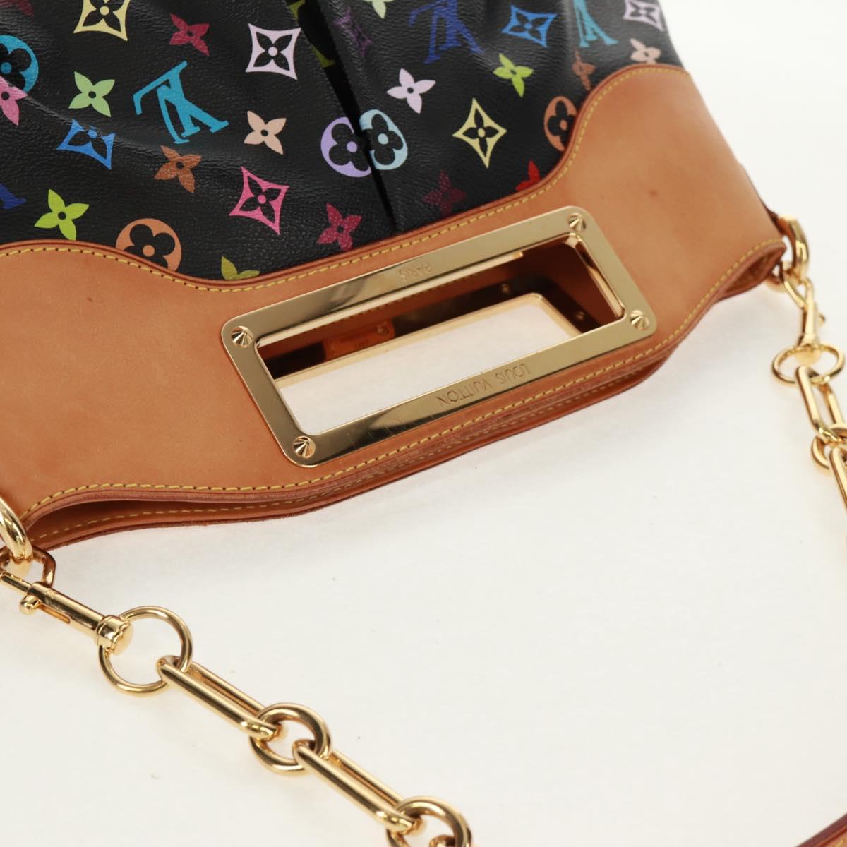 LOUIS VUITTON Monogram Multicolor Judy MM Bag 2Way Black M40256 Auth ka1093V