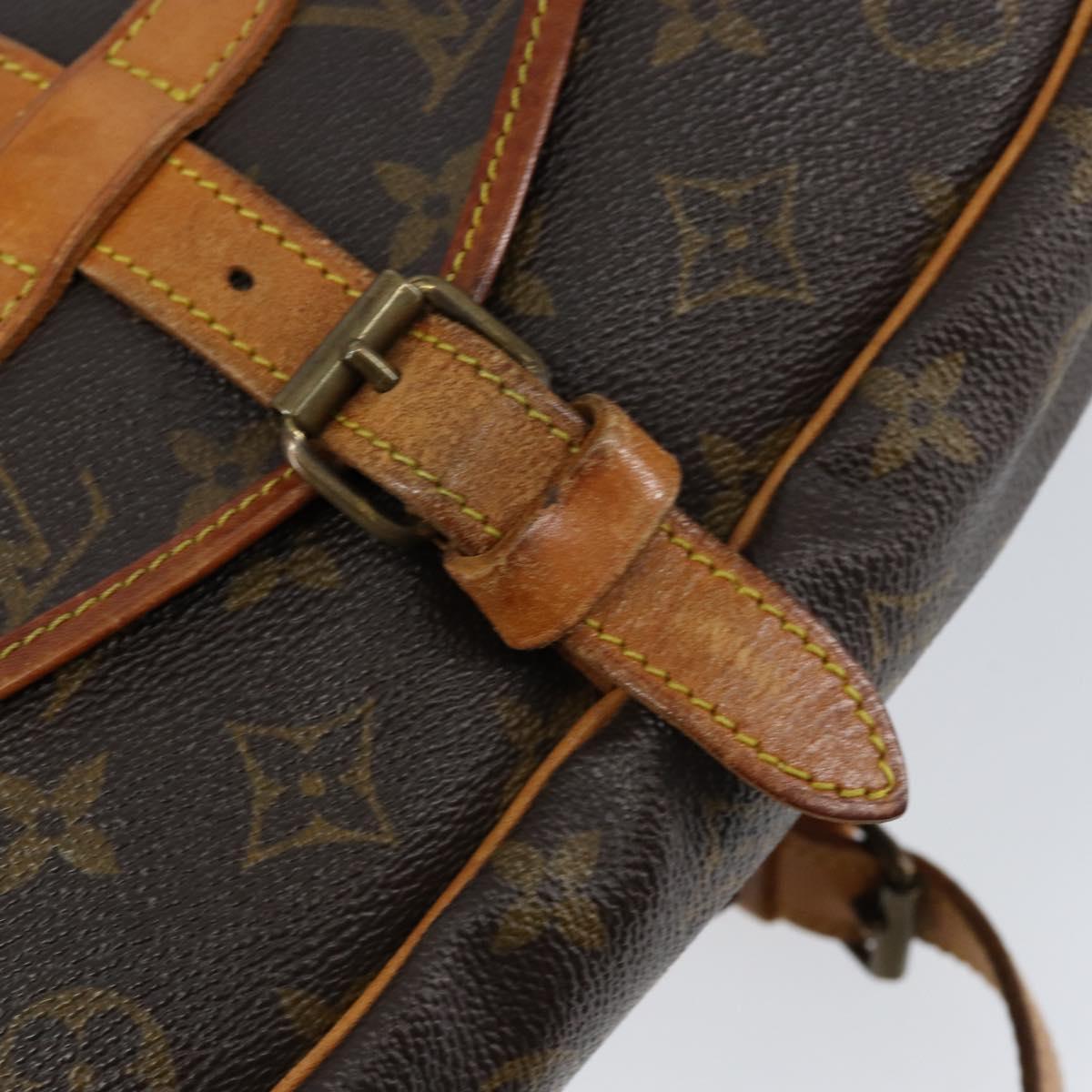 LOUIS VUITTON Monogram Saumur 30 Shoulder Bag M42256 LV Auth ka110