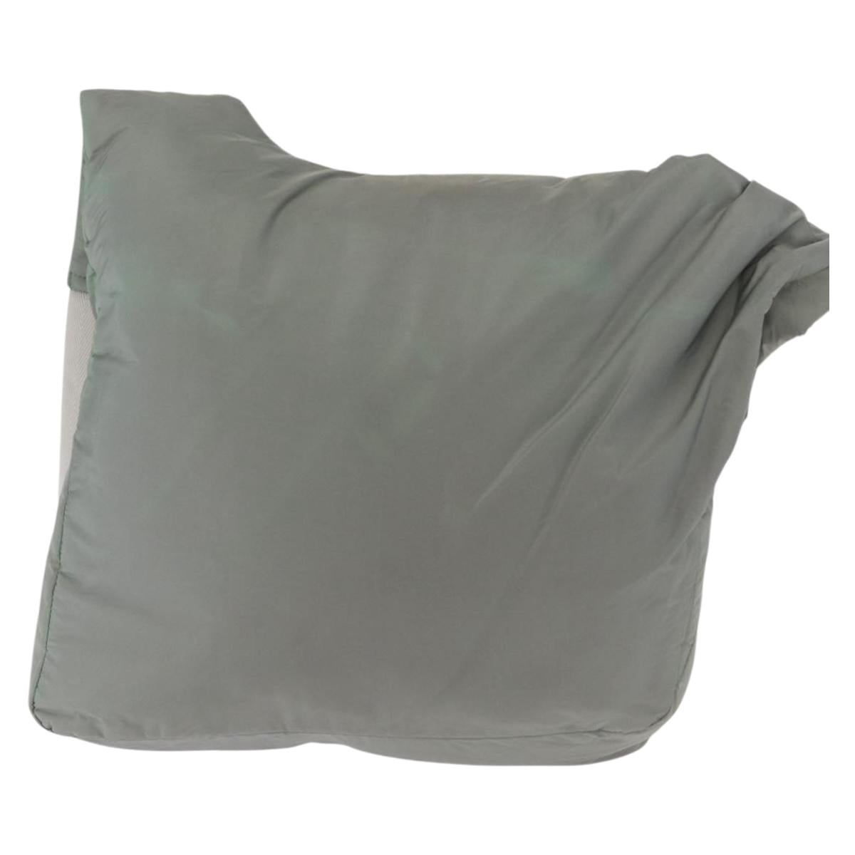 PRADA Sports Shoulder Bag Nylon Green Silver Auth ka1103