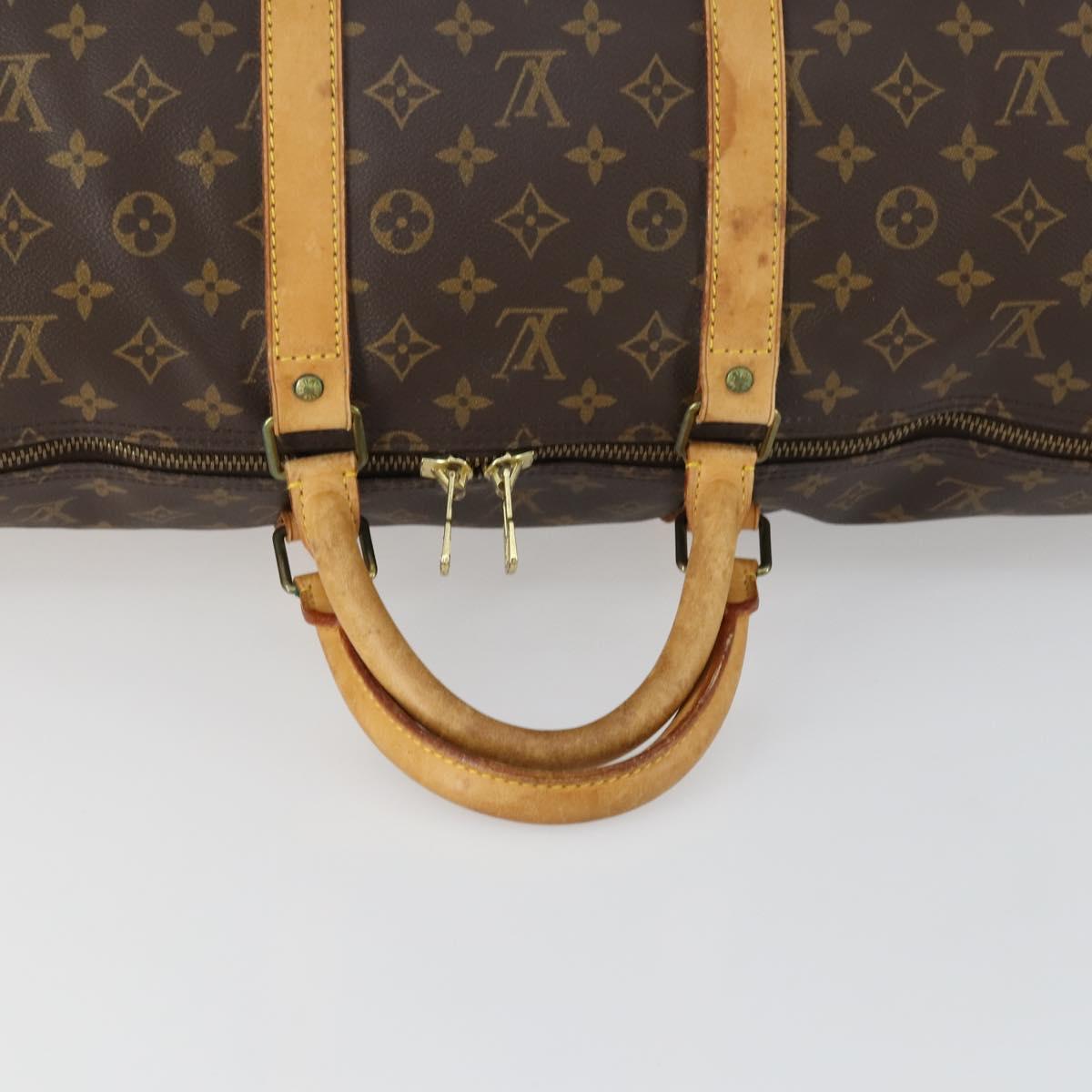 LOUIS VUITTON Monogram Keepall 55 Boston Bag M41424 LV Auth ka1119