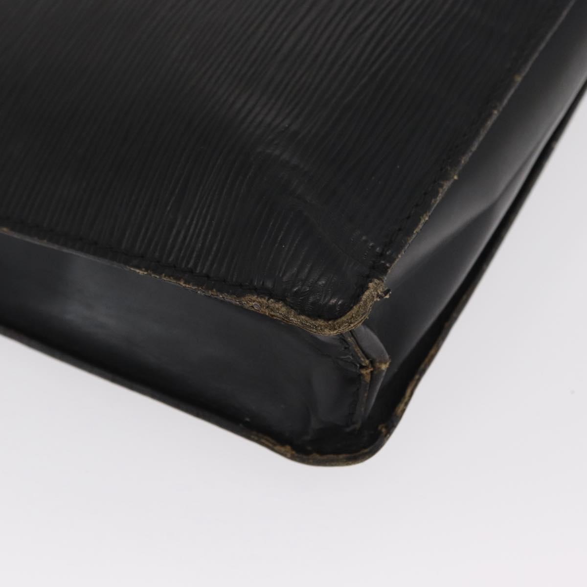 LOUIS VUITTON Epi Porte Documents Senateur Briefcase Black M54452 LV Auth ka1125