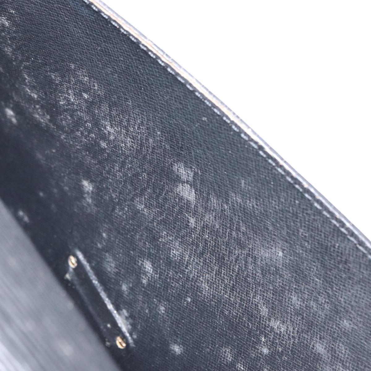 LOUIS VUITTON Epi Porte Documents Senateur Briefcase Black M54452 LV Auth ka1125