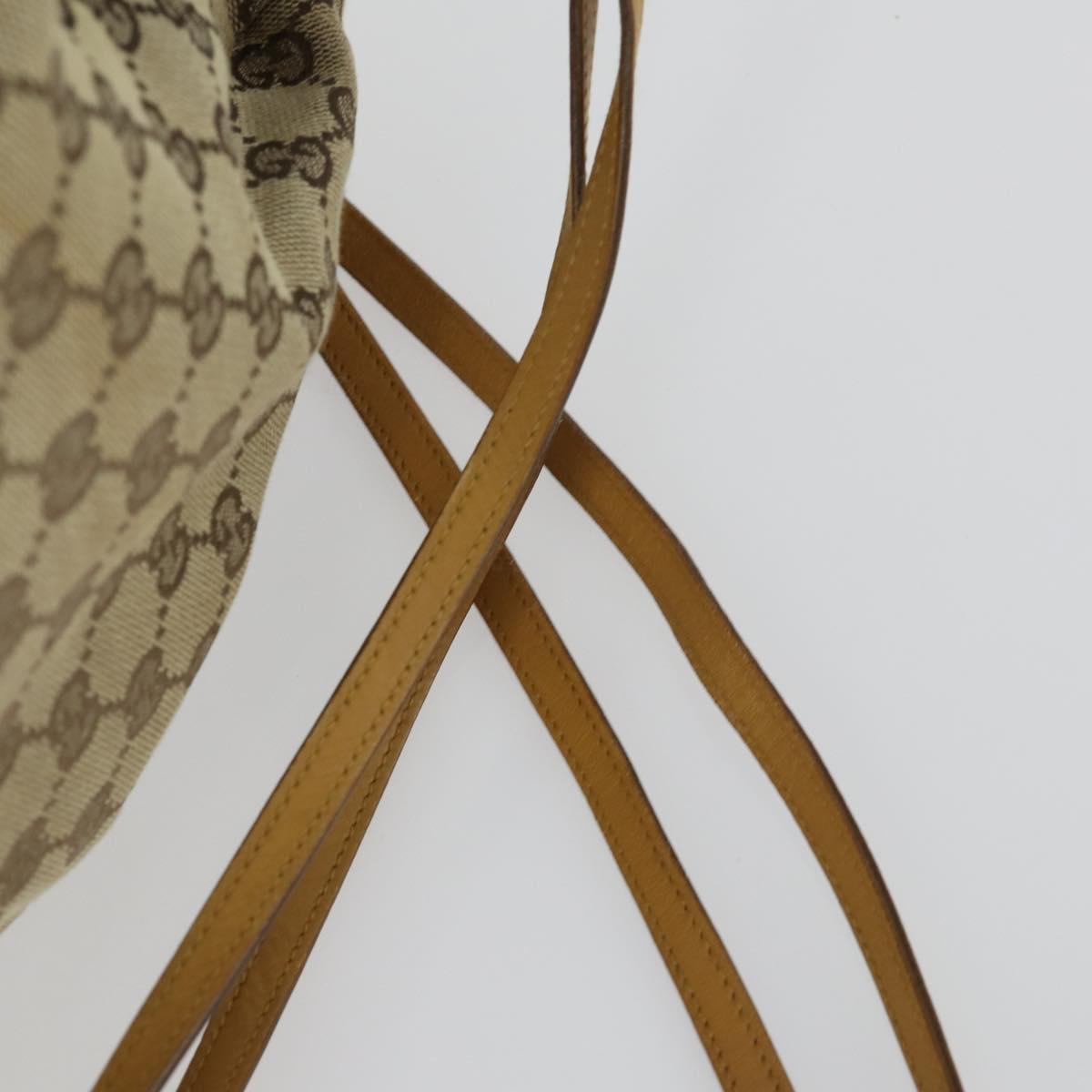 GUCCI GG Canvas Backpack Beige Silver Auth ka1128