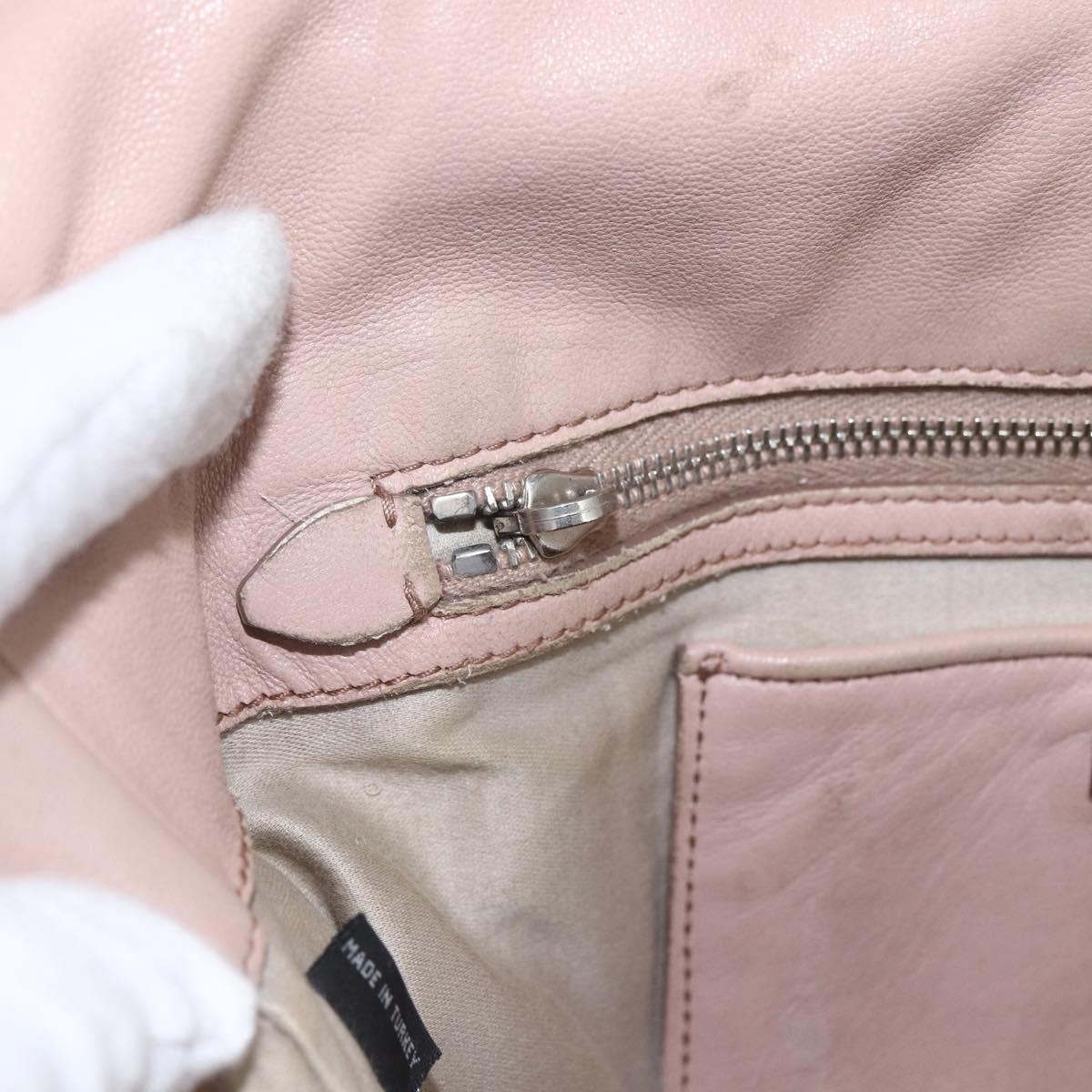 Miu Miu Shoulder Bag Leather Silver Pink Auth ka1134