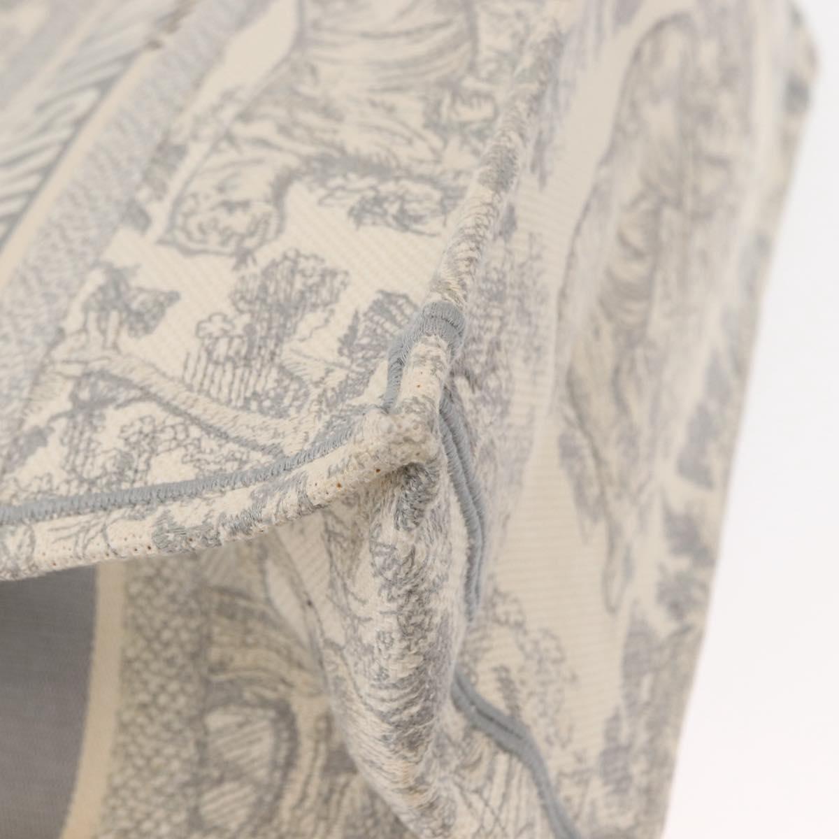 Christian Dior Toile De Jouy Book Tote Hand Bag Canvas Gray Auth ka113V