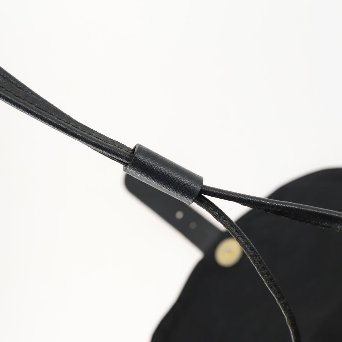 PRADA Backpack Nylon Black Gold Auth ka1154