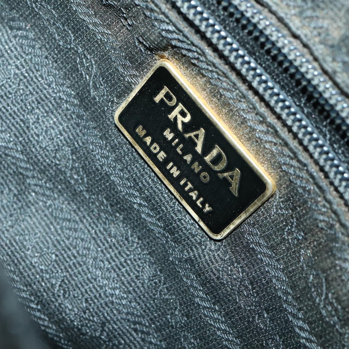 PRADA Backpack Nylon Black Gold Auth ka1154