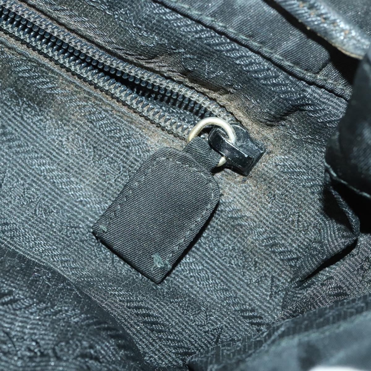 PRADA Backpack Nylon Black Gold Auth ka1154