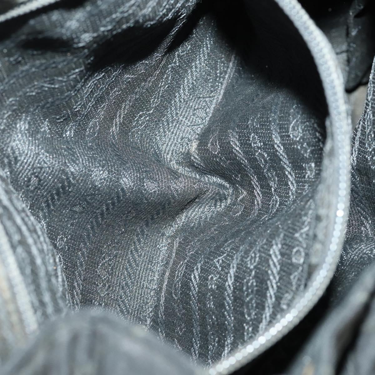 PRADA Backpack Nylon Black Gold Auth ka1154