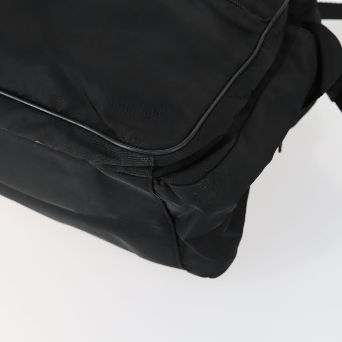 PRADA Shoulder Bag Nylon Black Silver Auth ka1156