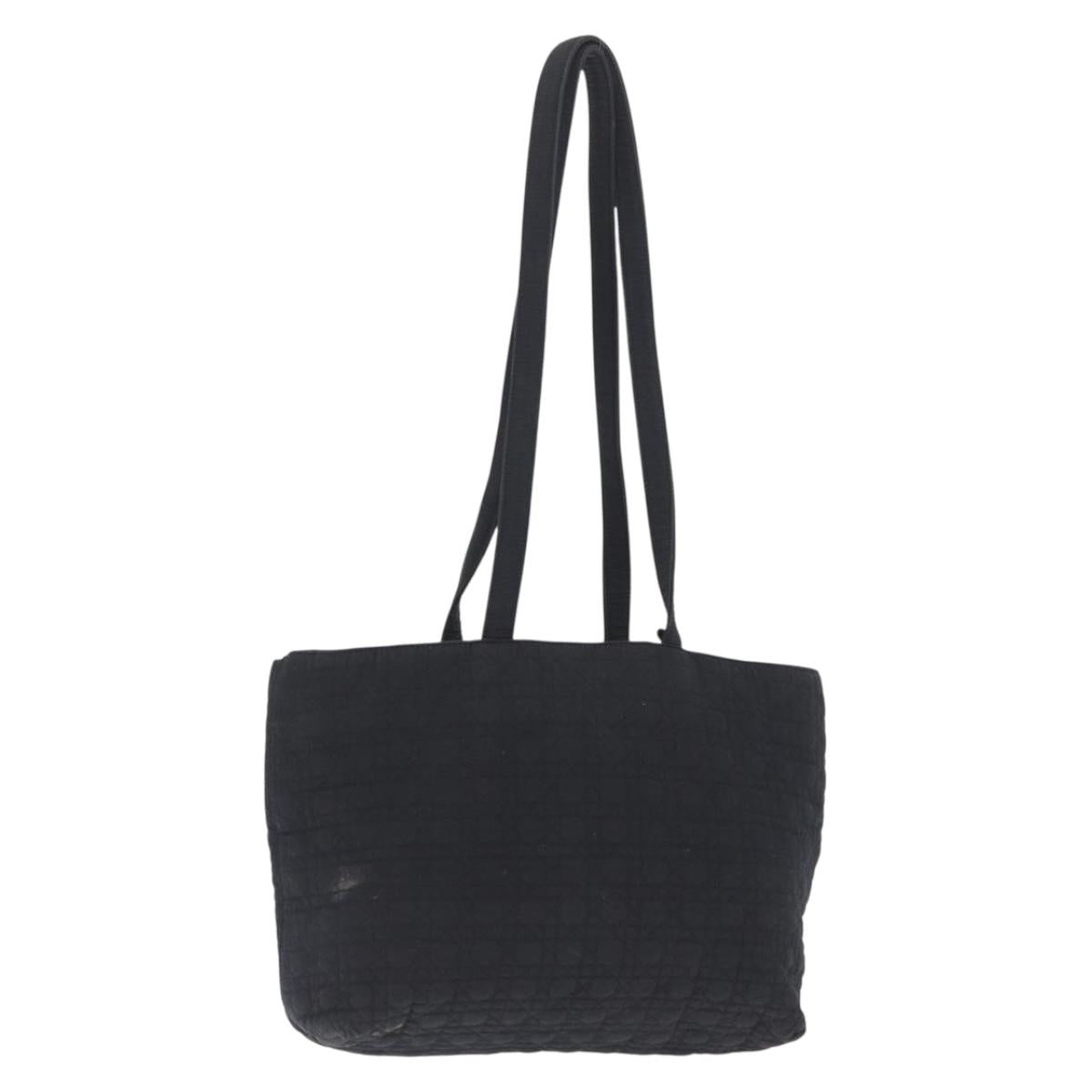 Christian Dior Shoulder Bag Nylon Black Gold Auth ka1164
