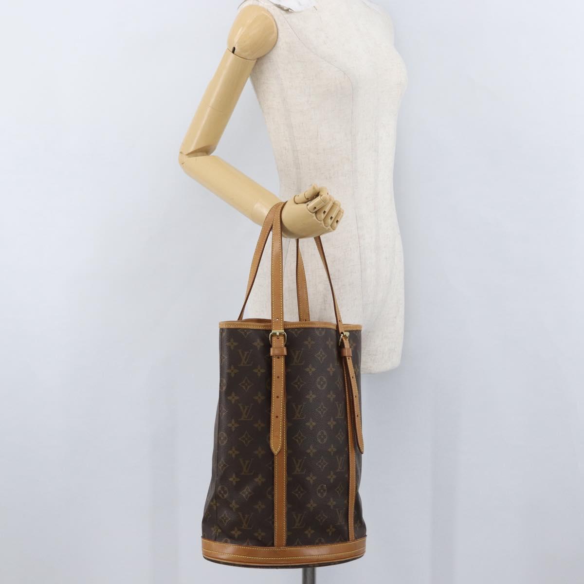 LOUIS VUITTON Monogram Bucket GM Shoulder Bag M42236 LV Auth ka1176