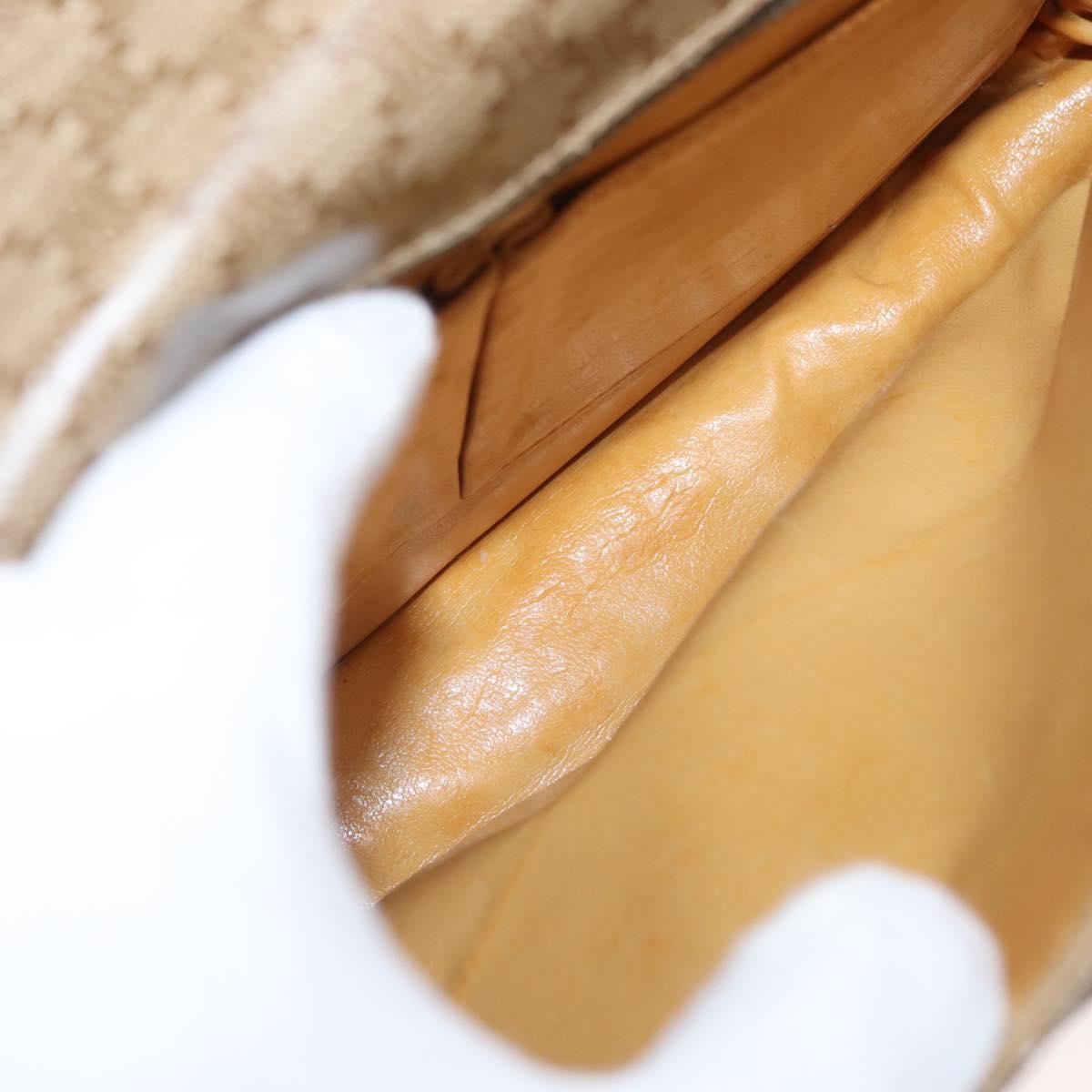 CELINE Macadam Canvas Shoulder Bag PVC Beige Gold Auth ka119