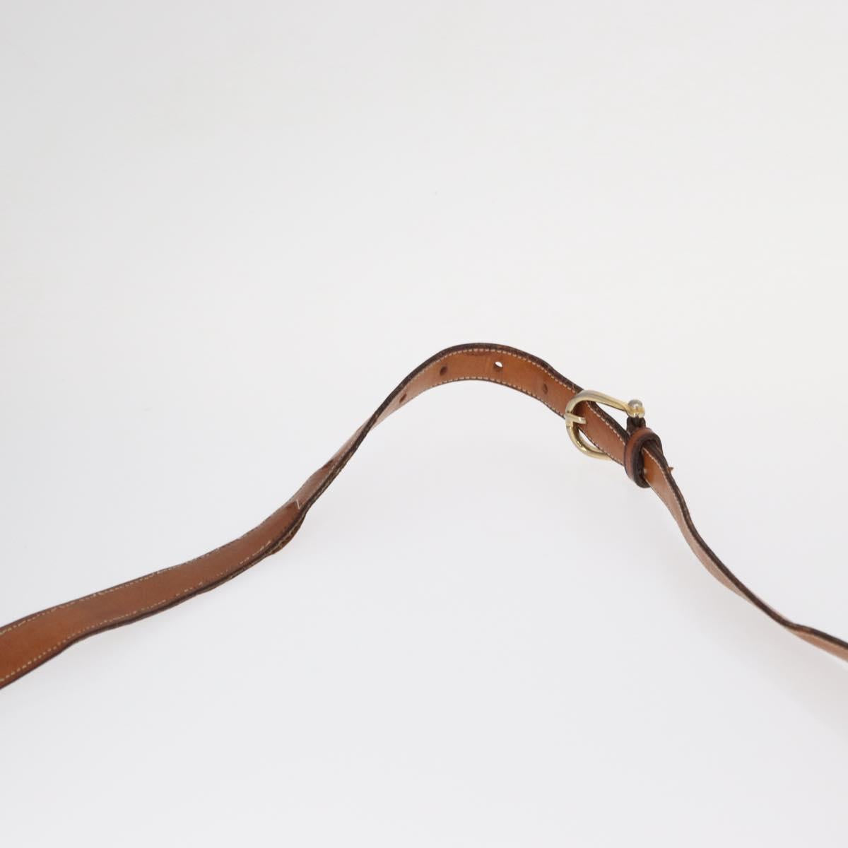 CELINE Macadam Canvas Shoulder Bag PVC Beige Gold Auth ka119