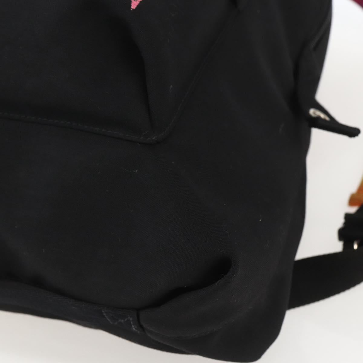 VALENTINO Backpack Nylon Black Auth ka1198