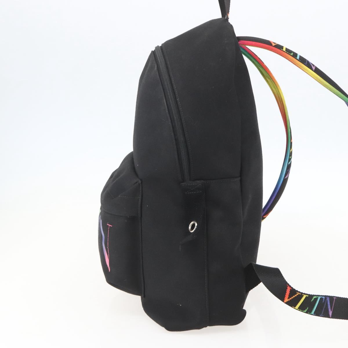 VALENTINO Backpack Nylon Black Auth ka1198