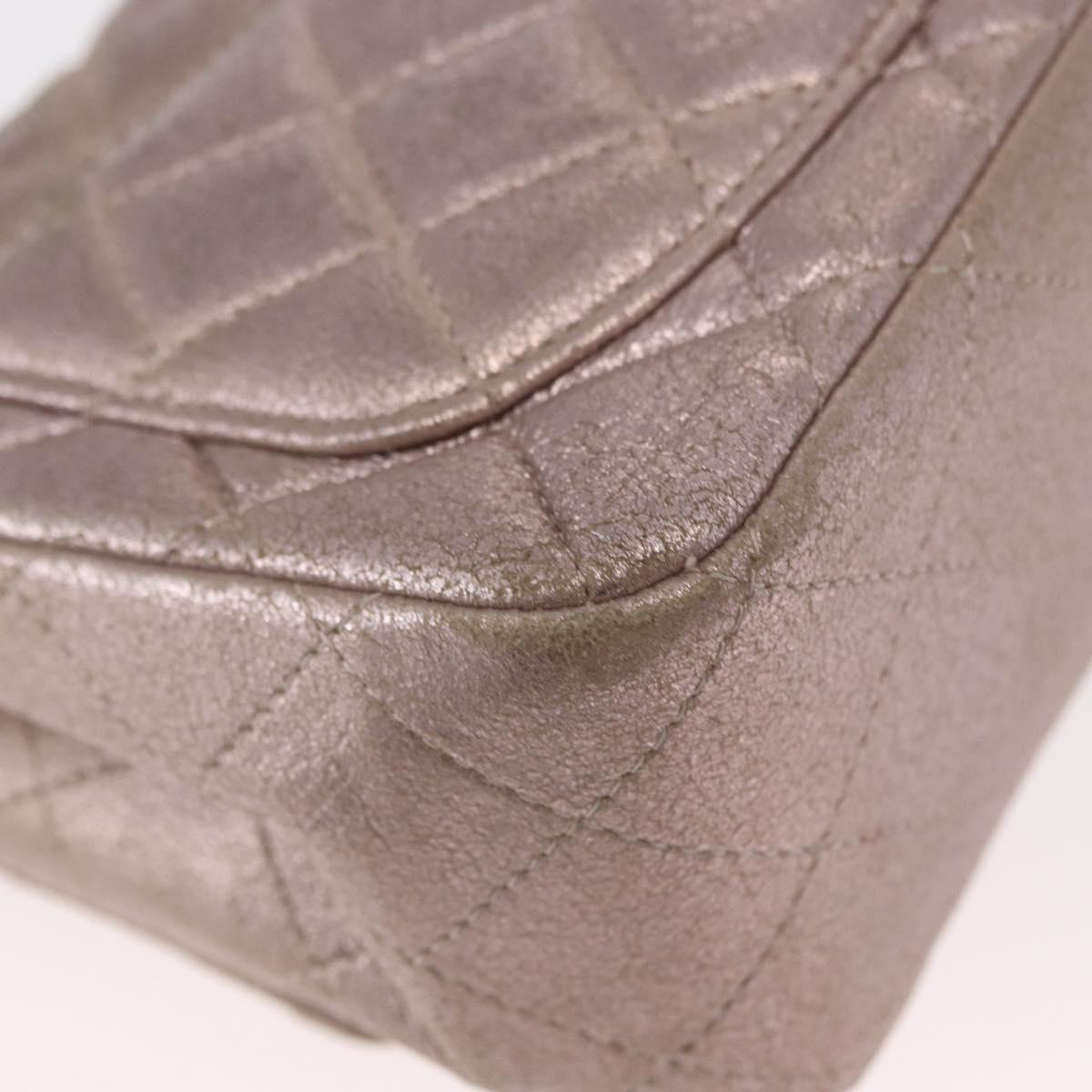 CHANEL Matelasse 17 Chain Shoulder Bag Leather Pink Gold CC Auth ka1227A