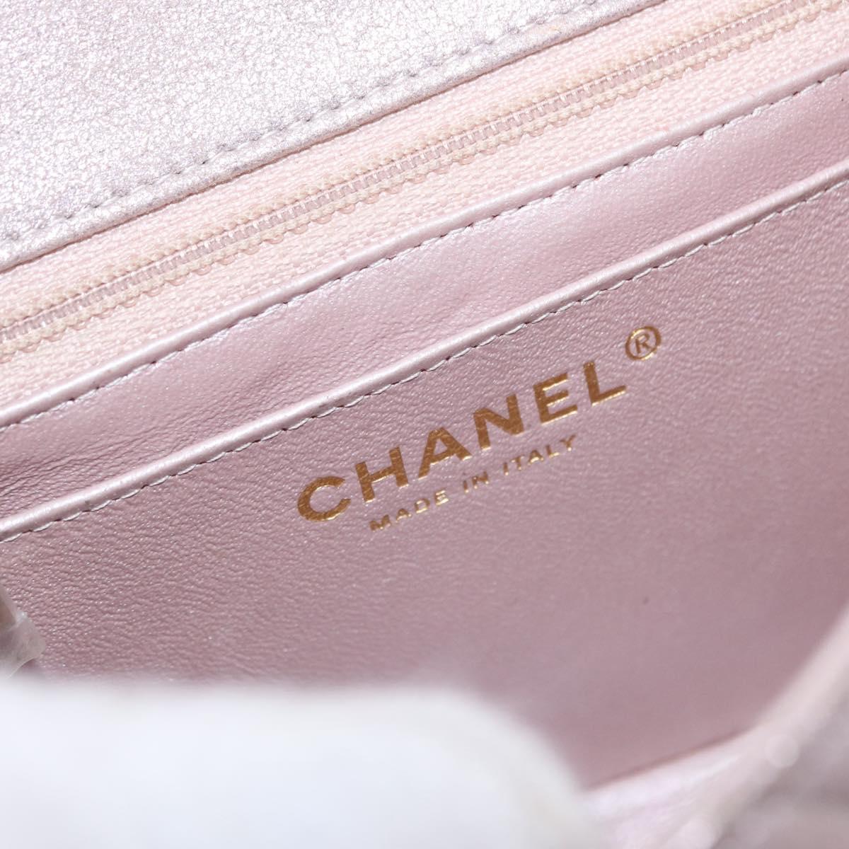 CHANEL Matelasse 17 Chain Shoulder Bag Leather Pink Gold CC Auth ka1227A