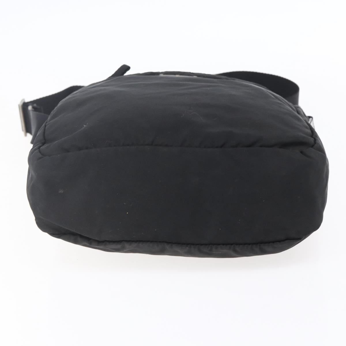 PRADA Shoulder Bag Nylon Black Silver Auth ka123