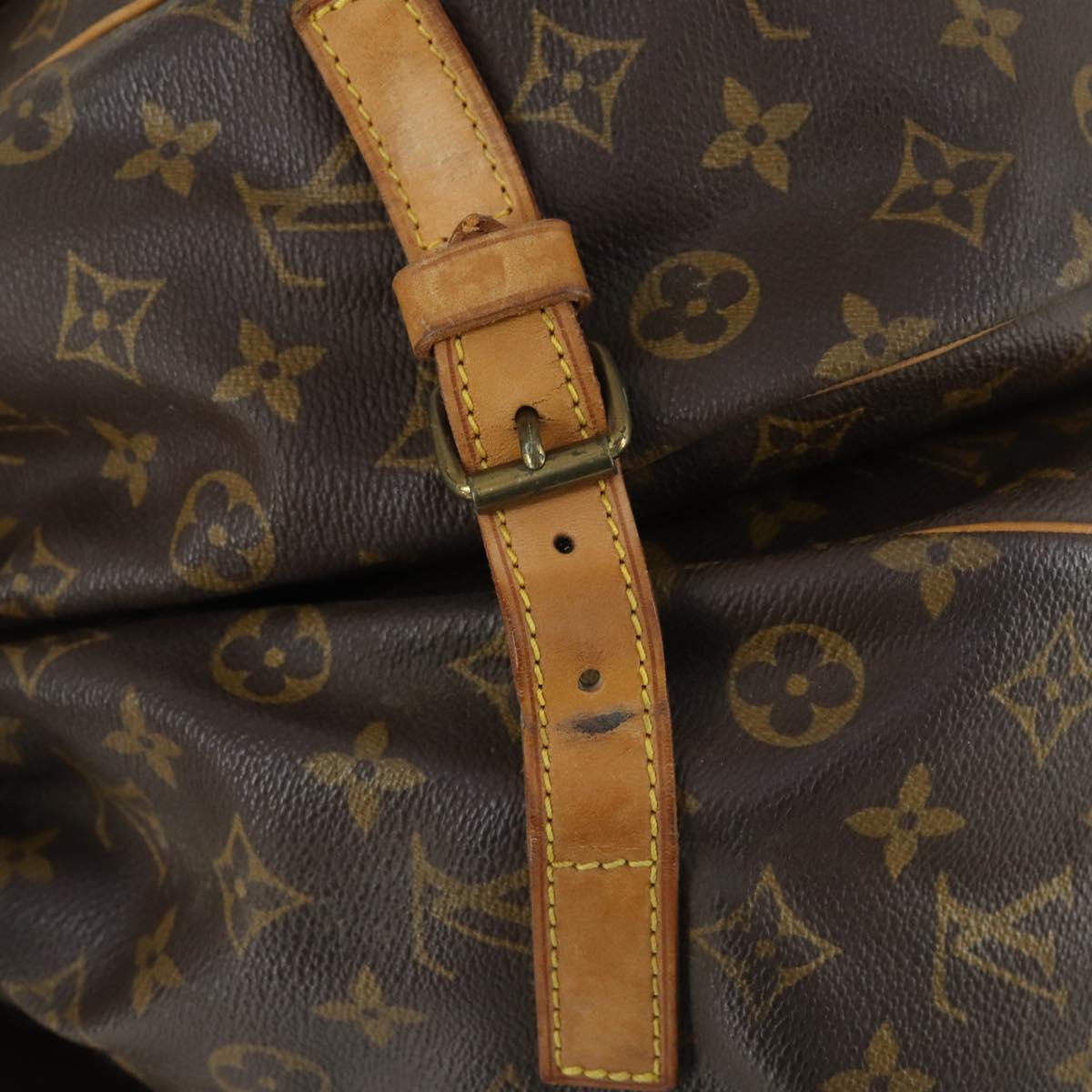 LOUIS VUITTON Monogram Saumur 35 Shoulder Bag M42254 LV Auth ka1233
