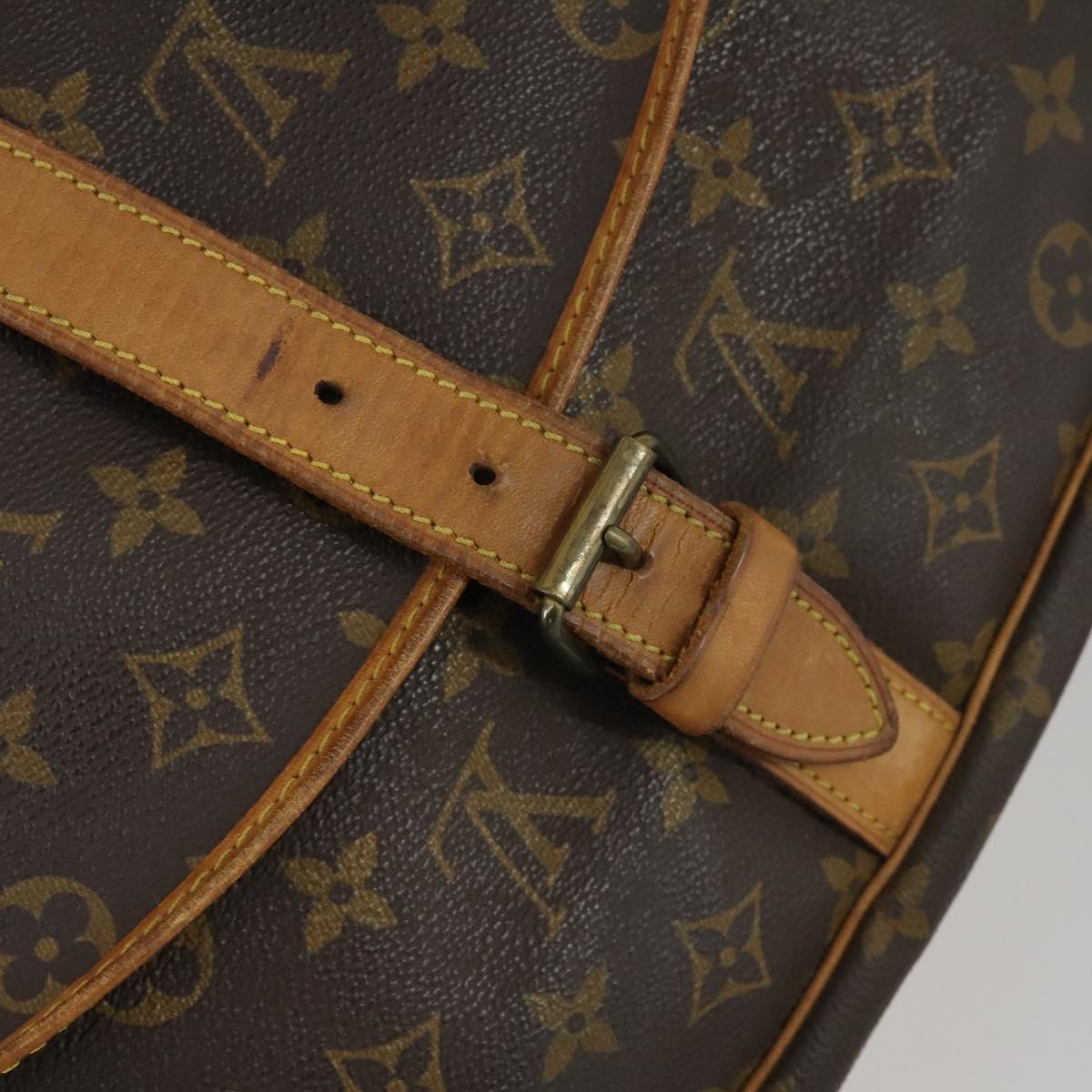 LOUIS VUITTON Monogram Saumur 35 Shoulder Bag M42254 LV Auth ka1233