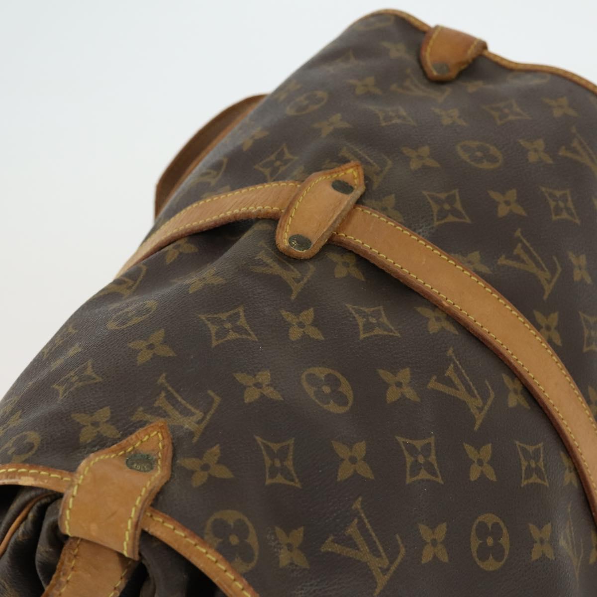 LOUIS VUITTON Monogram Saumur 35 Shoulder Bag M42254 LV Auth ka1233