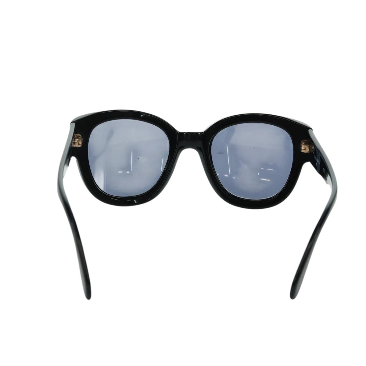 CHANEL Sunglasses plastic Black CC Auth ka1252