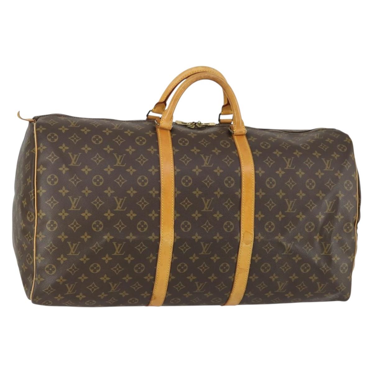 LOUIS VUITTON Monogram Keepall 60 Boston Bag M41422 LV Auth ka1255