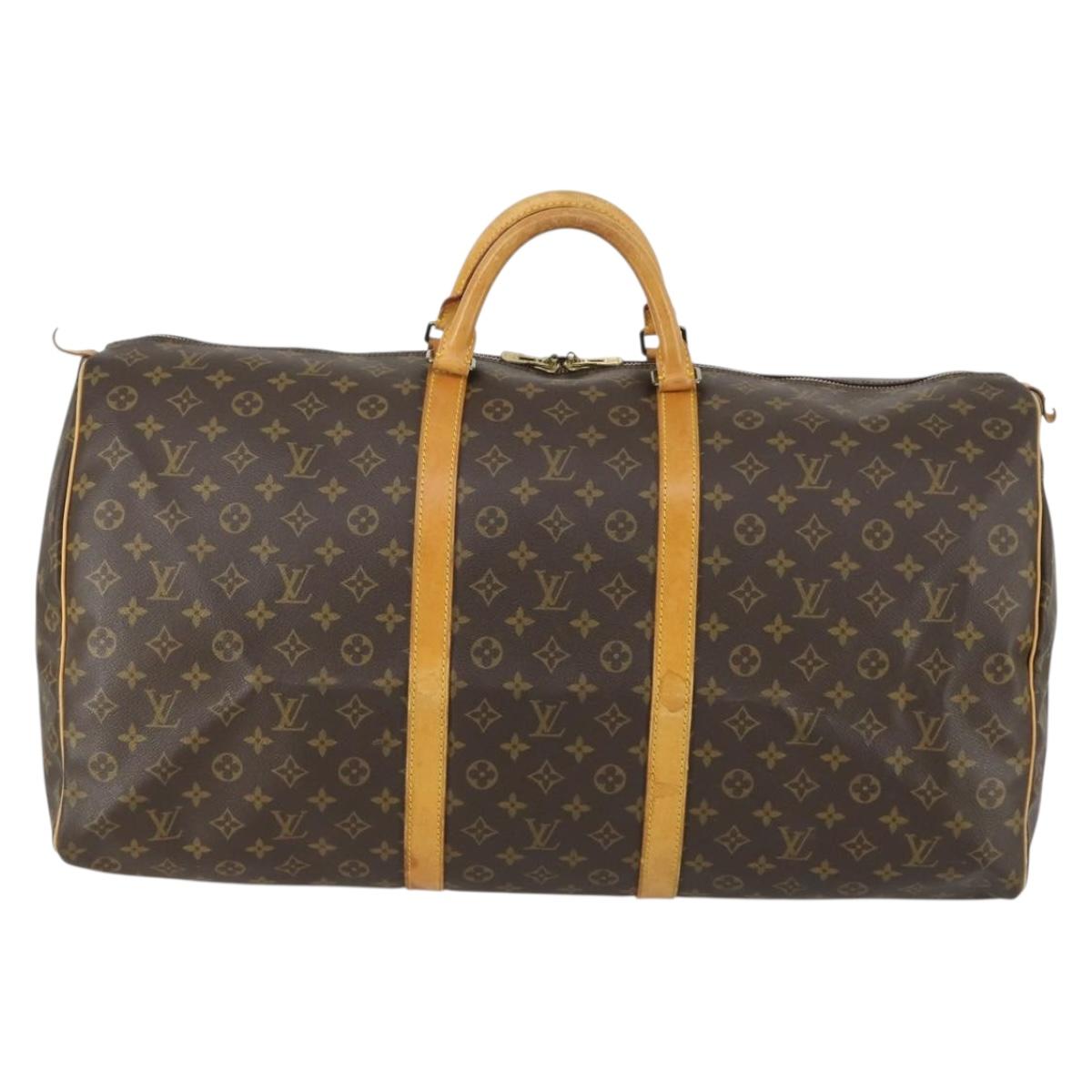 LOUIS VUITTON Monogram Keepall 60 Boston Bag M41422 LV Auth ka1255