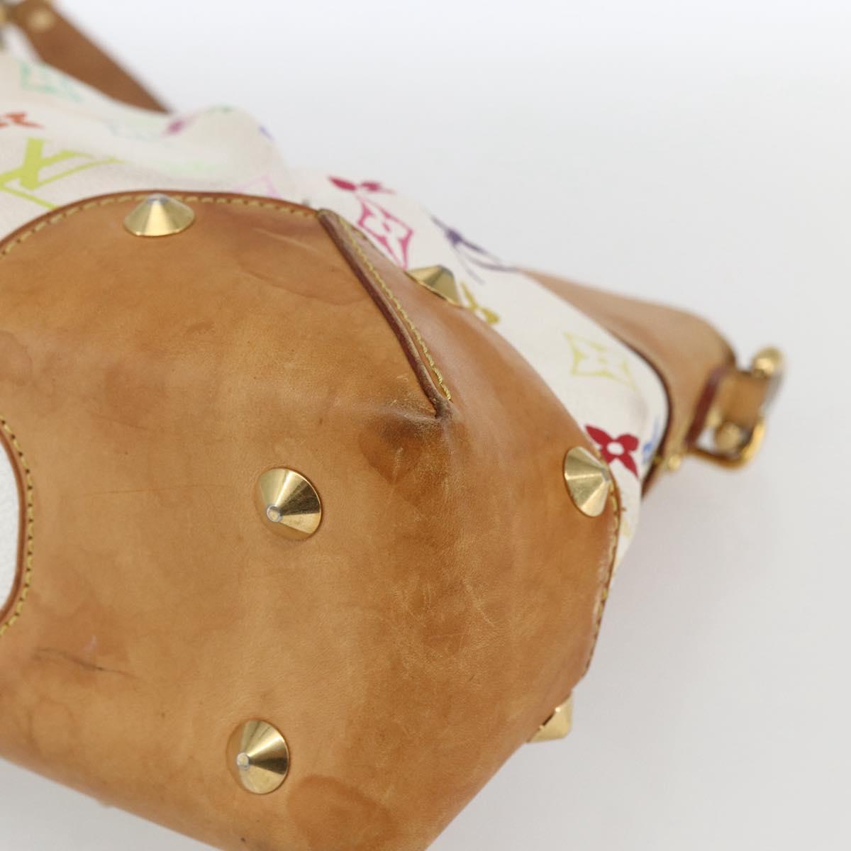 LOUIS VUITTON Monogram Multicolor Judy MM Hand Bag 2way White M40255 Auth ka1257