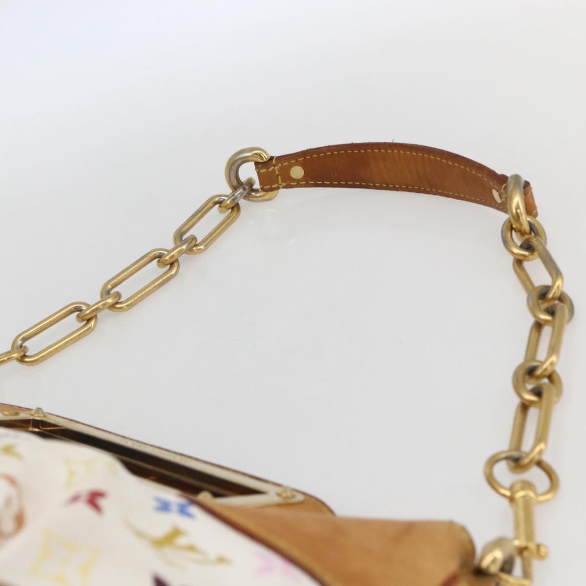 LOUIS VUITTON Monogram Multicolor Judy MM Hand Bag 2way White M40255 Auth ka1257