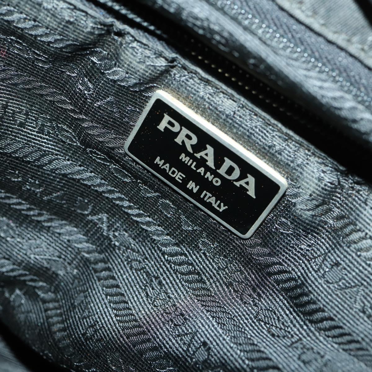 PRADA Backpack Nylon Black Gold Auth ka1273