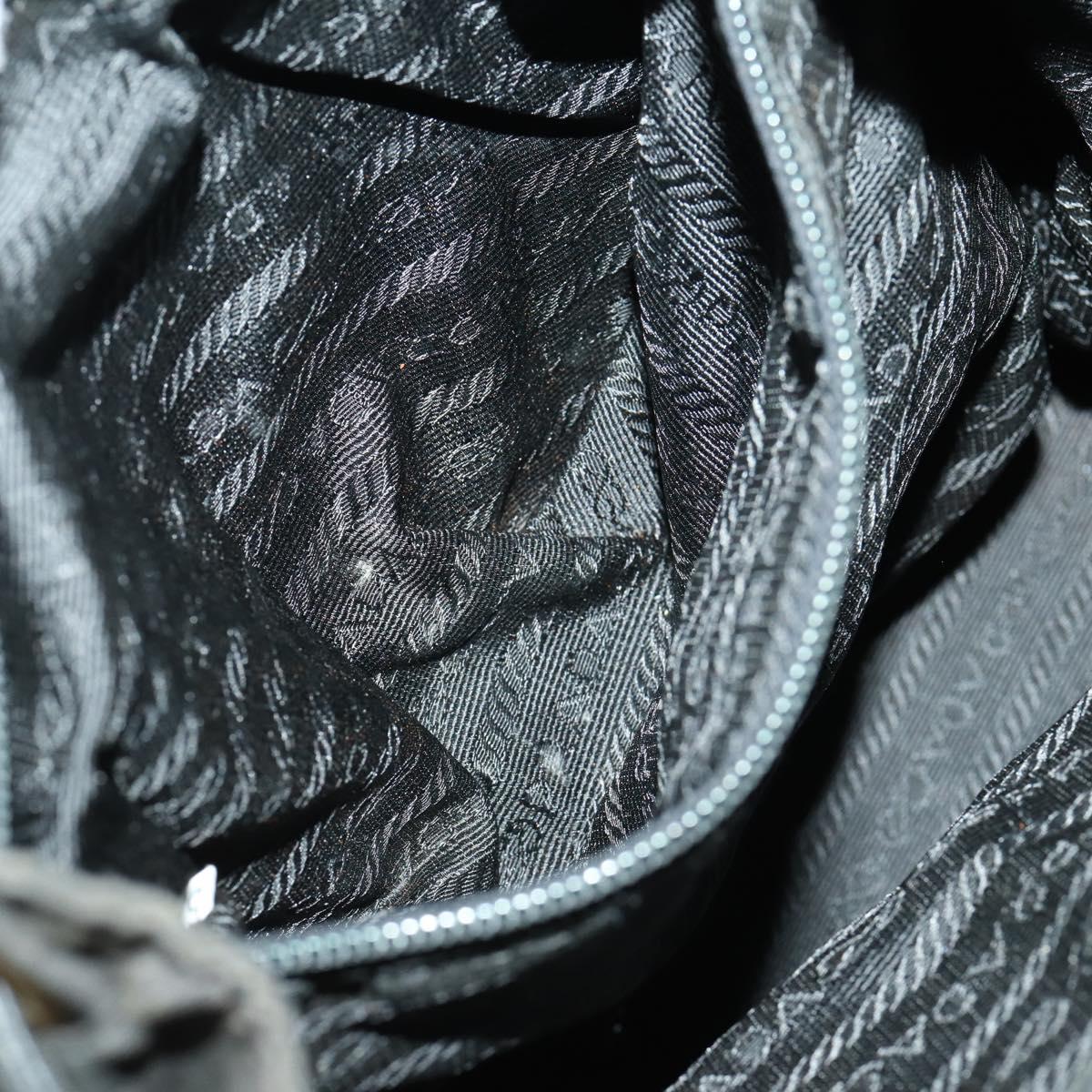PRADA Backpack Nylon Black Gold Auth ka1273