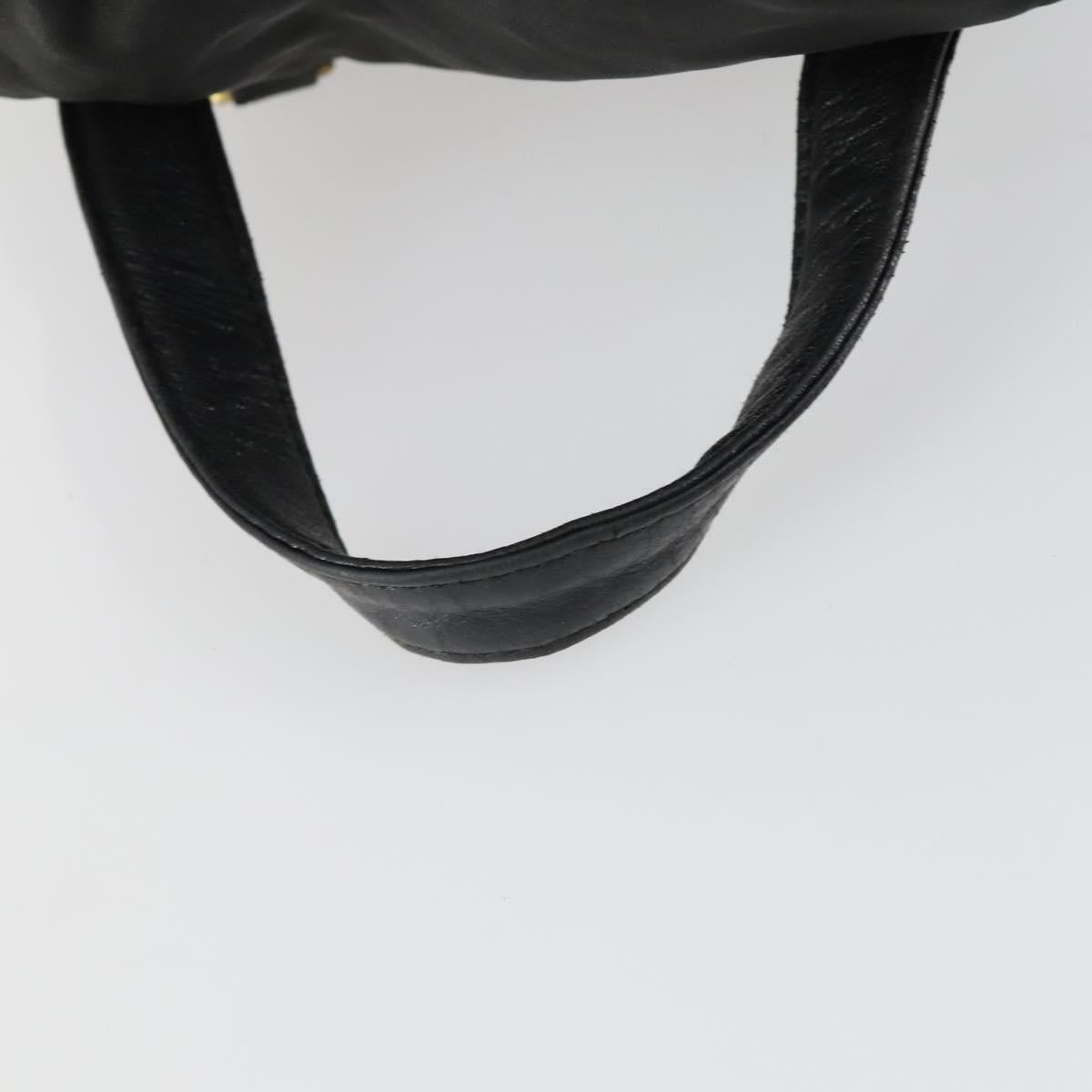 PRADA Backpack Nylon Black Gold Auth ka1273