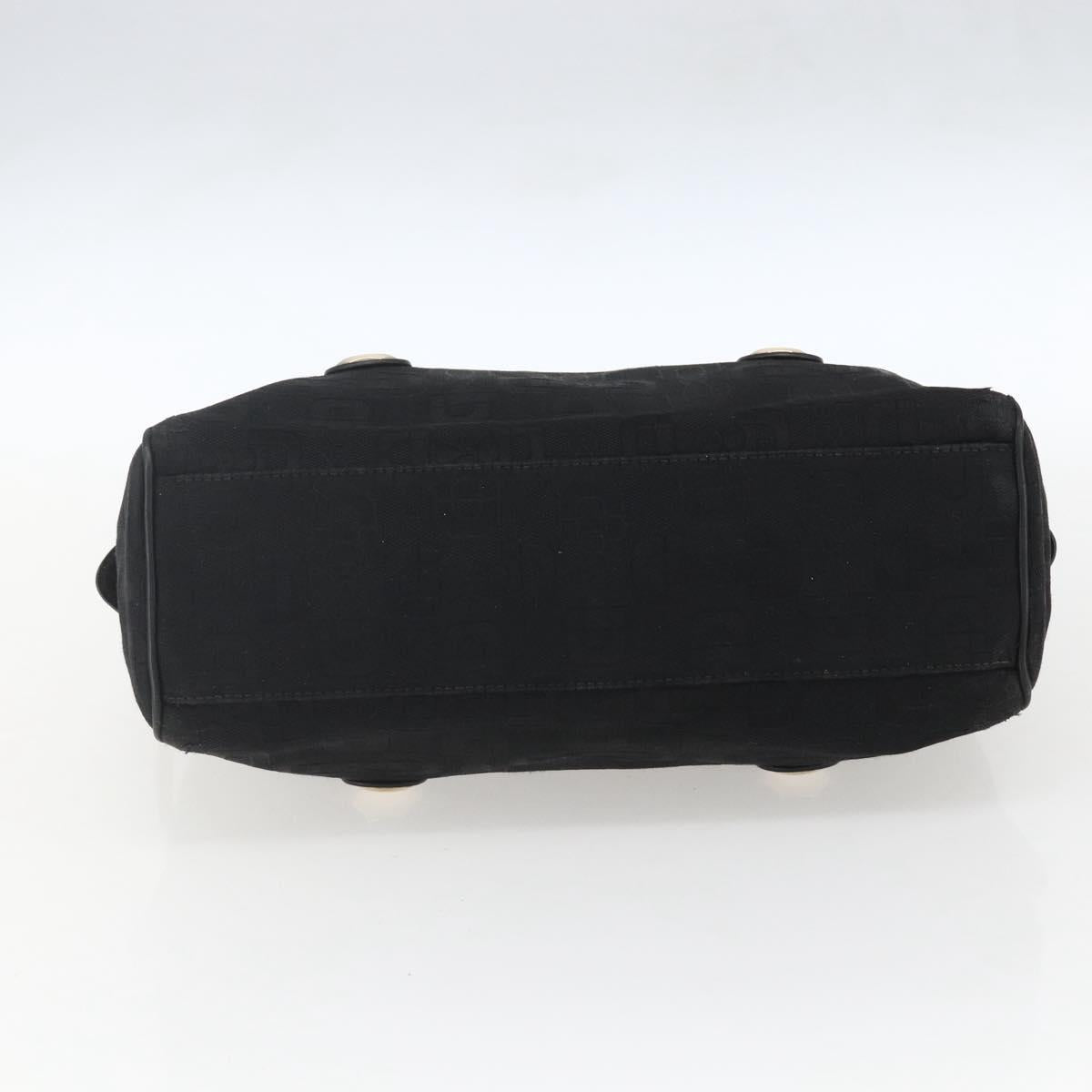 GUCCI Hand Bag Canvas Black Gold 248270 Auth ka1280
