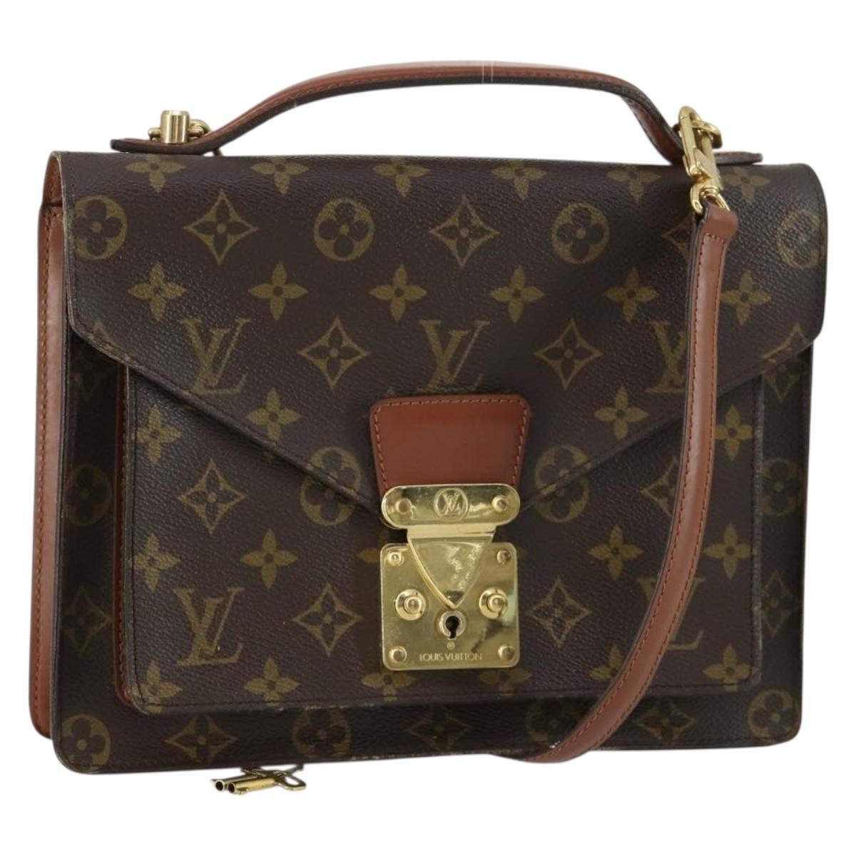 LOUIS VUITTON Monogram Monceau 28 Hand Bag M51185 LV Auth ka1298A