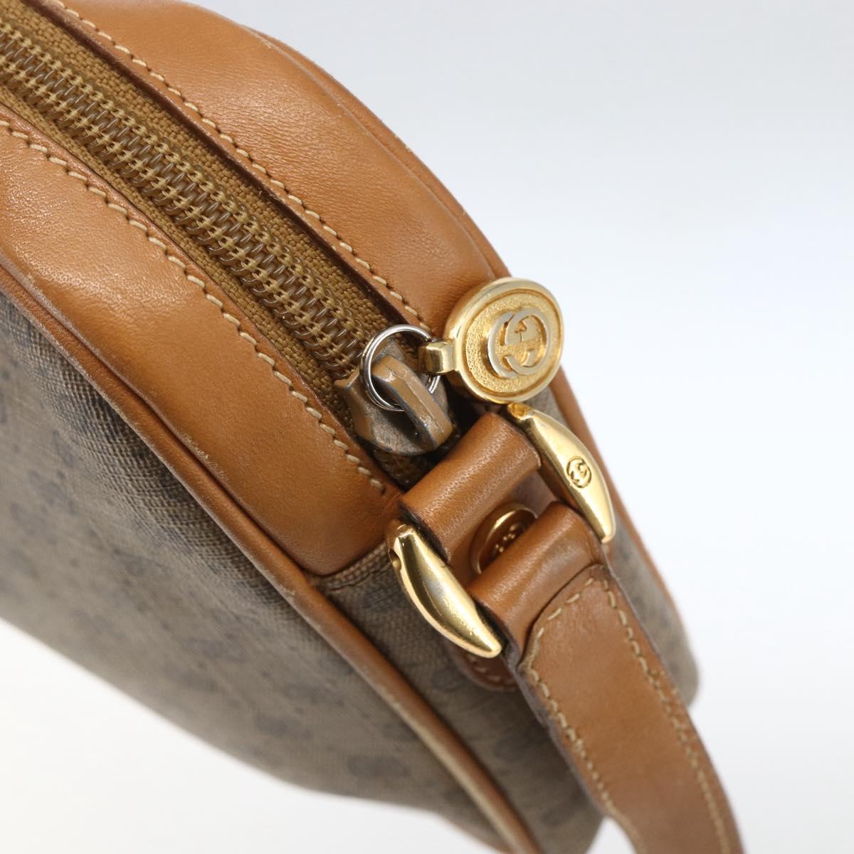 GUCCI Micro GG Supreme Shoulder Bag PVC Beige Gold 007 113 0095 Auth ka1300