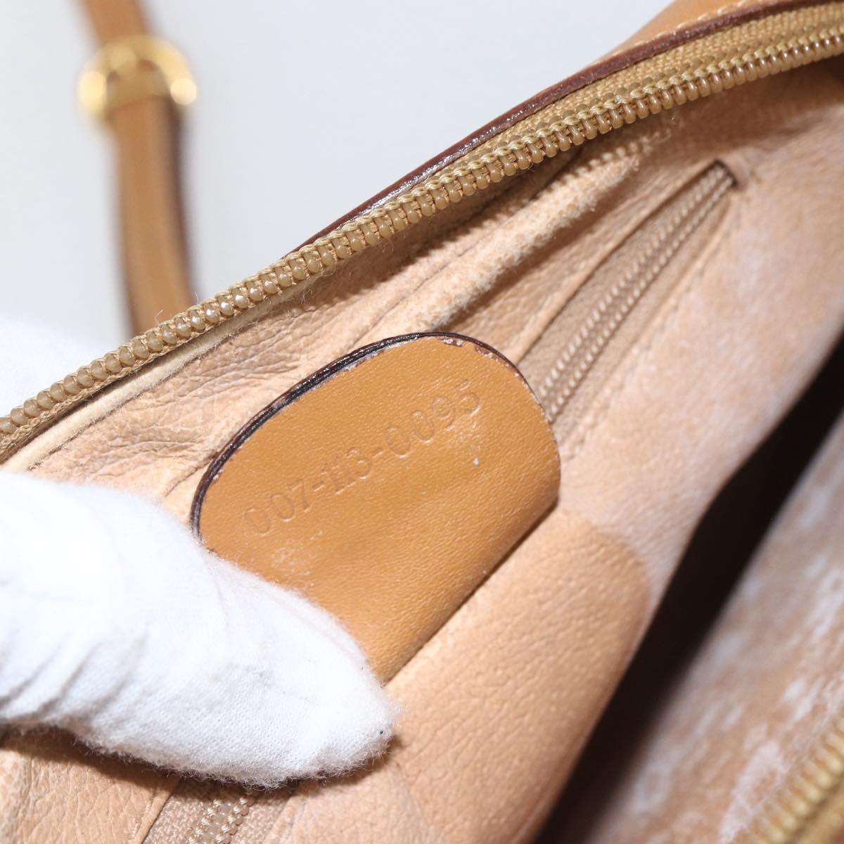 GUCCI Micro GG Supreme Shoulder Bag PVC Beige Gold 007 113 0095 Auth ka1300