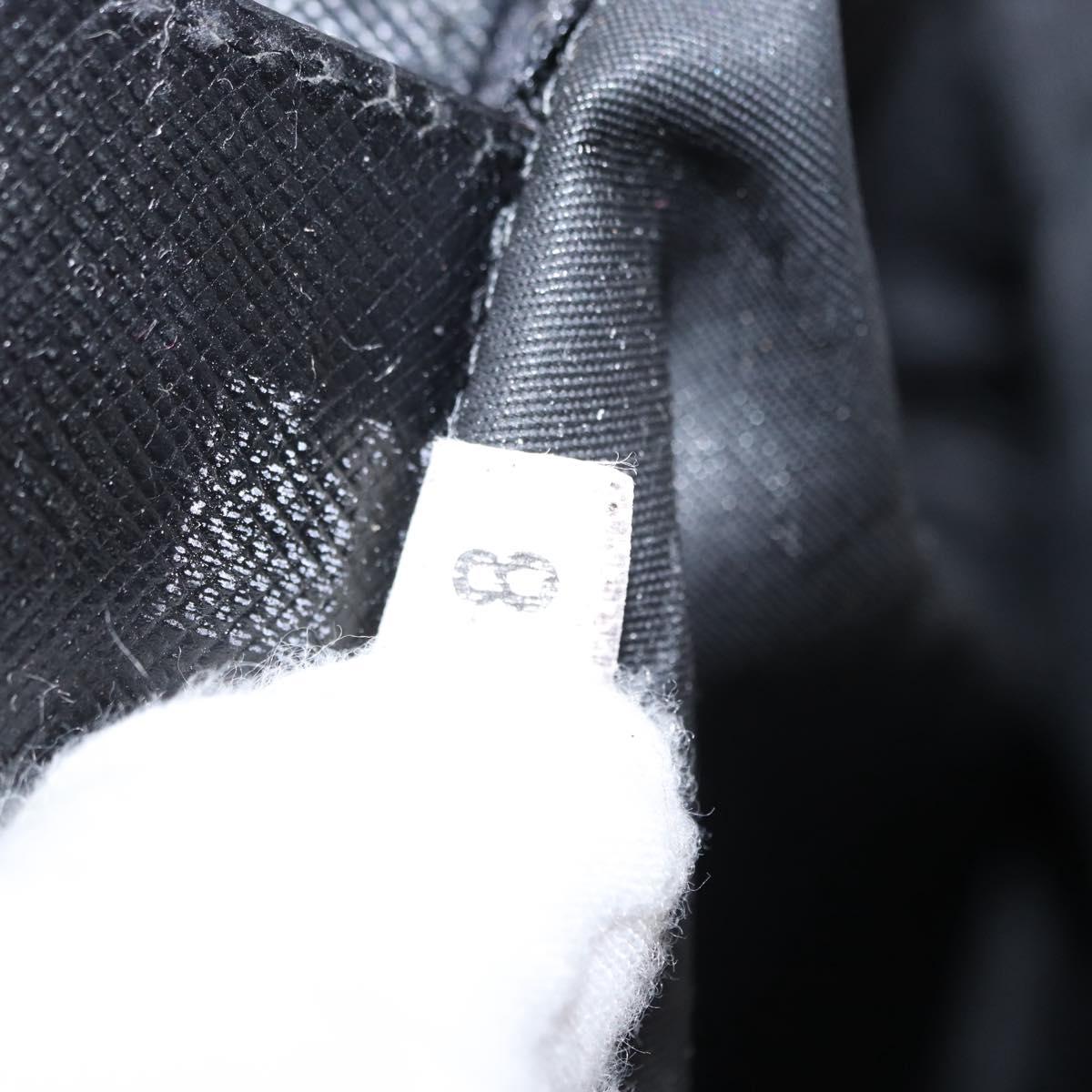PRADA Pouch Nylon Black Silver Auth ka131