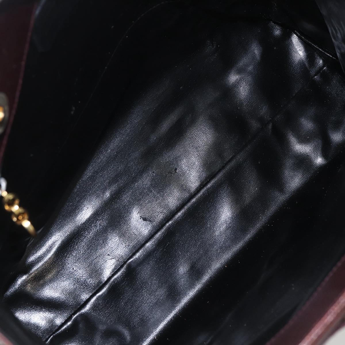 Salvatore Ferragamo Tote Bag Leather Brown Gold Auth ka1314