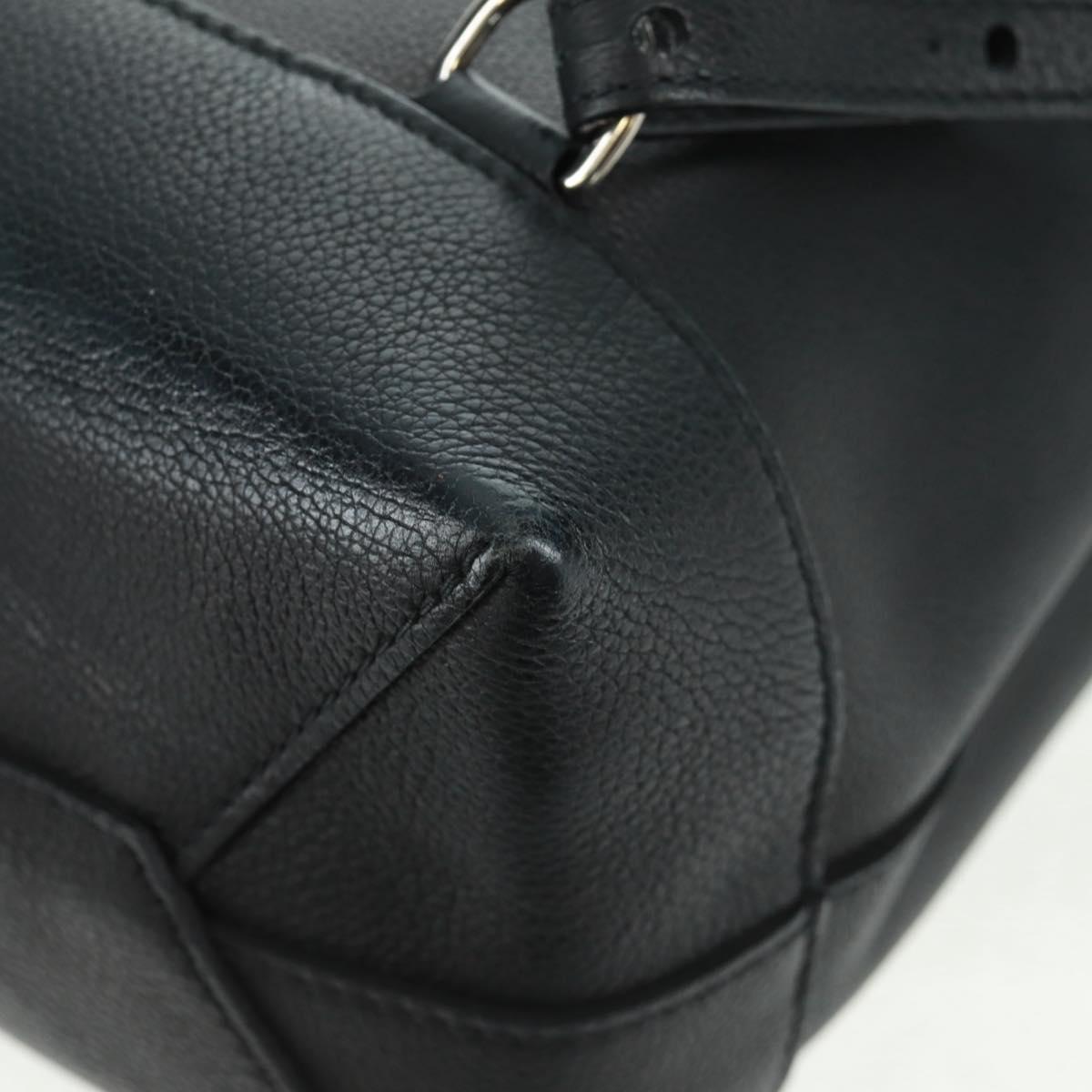 LOUIS VUITTON Calf Leather Turn Lock Rock Me Backpack Black M41815 Auth ka1317
