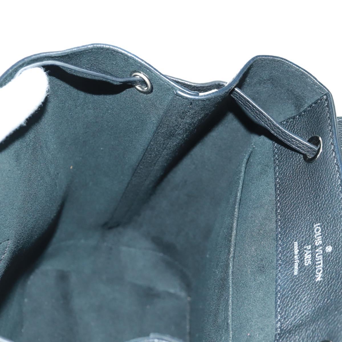 LOUIS VUITTON Calf Leather Turn Lock Rock Me Backpack Black M41815 Auth ka1317