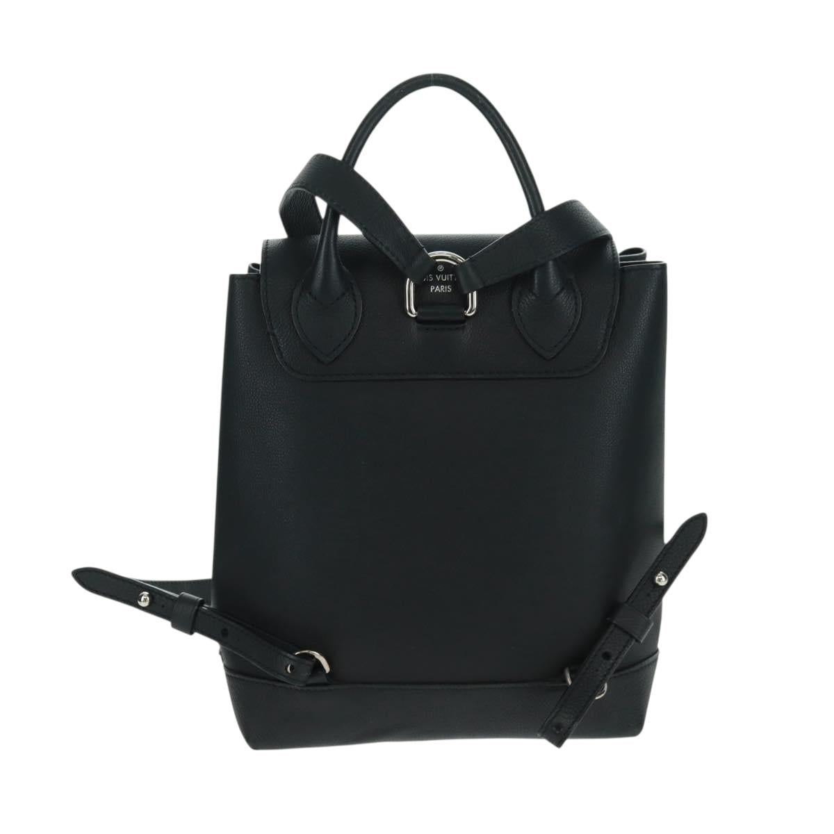 LOUIS VUITTON Calf Leather Turn Lock Rock Me Backpack Black M41815 Auth ka1317