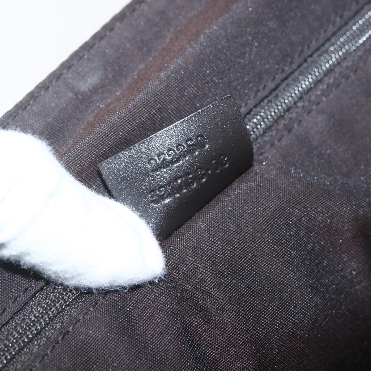 GUCCI GG Canvas Shoulder Bag Brown Silver 272350 Auth ka1322